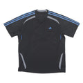 ADIDAS Mens Black Blue Graphic T-Shirt M Short Sleeve Crew Neck Sportswear