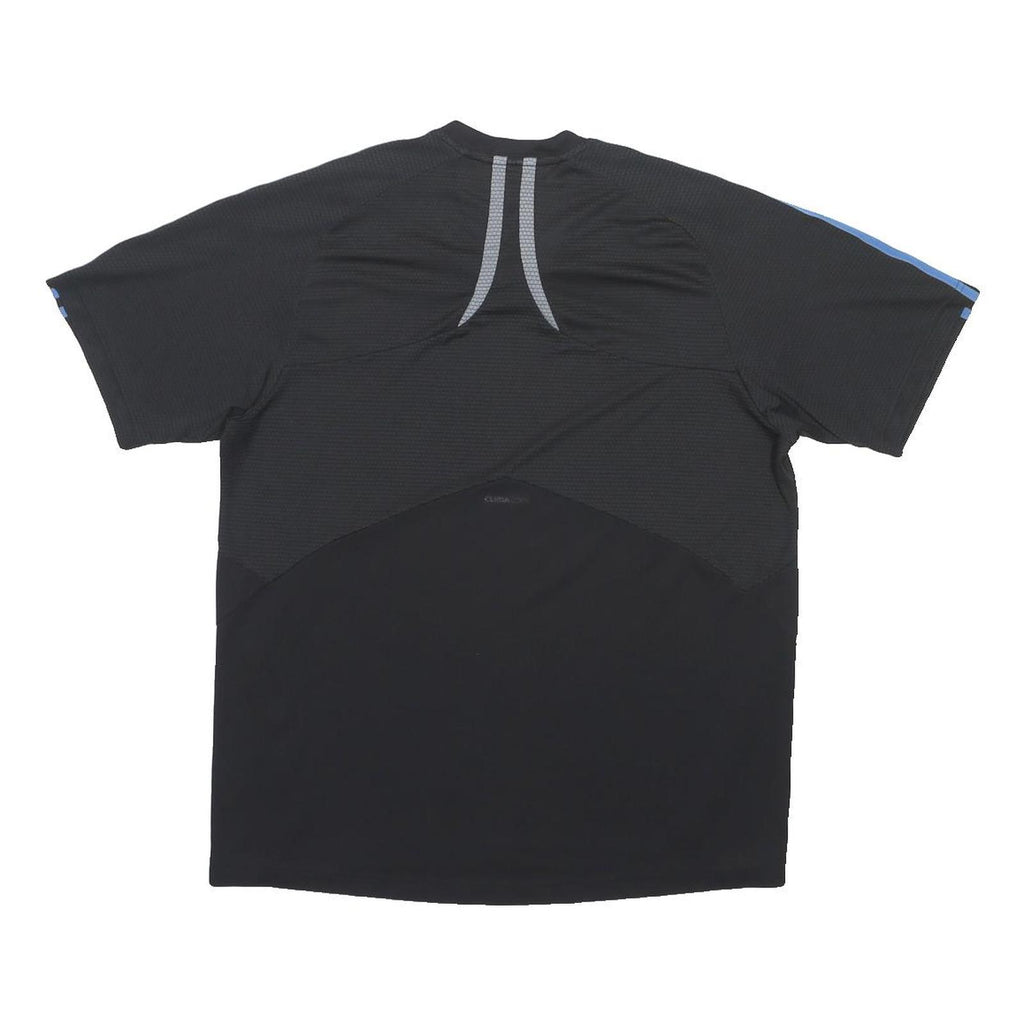 ADIDAS Mens Black Blue Graphic T-Shirt M Short Sleeve Crew Neck Sportswear