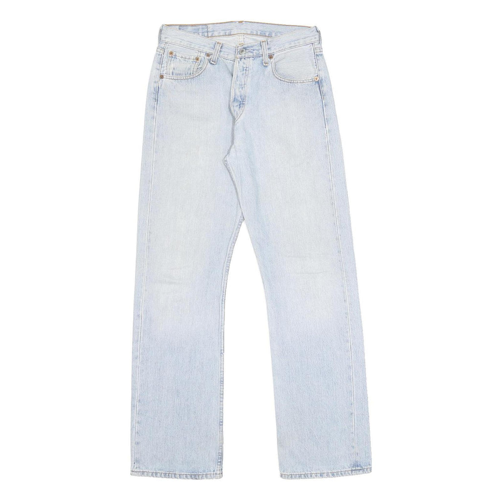 LEVI'S 501 Mens Jeans Blue Regular Straight Denim Light W30 L32 Classic Fit
