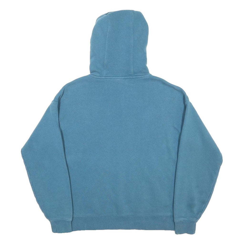 FILA Womens Blue Pullover Hoodie M Cotton Blend Drawstring Hood Casual