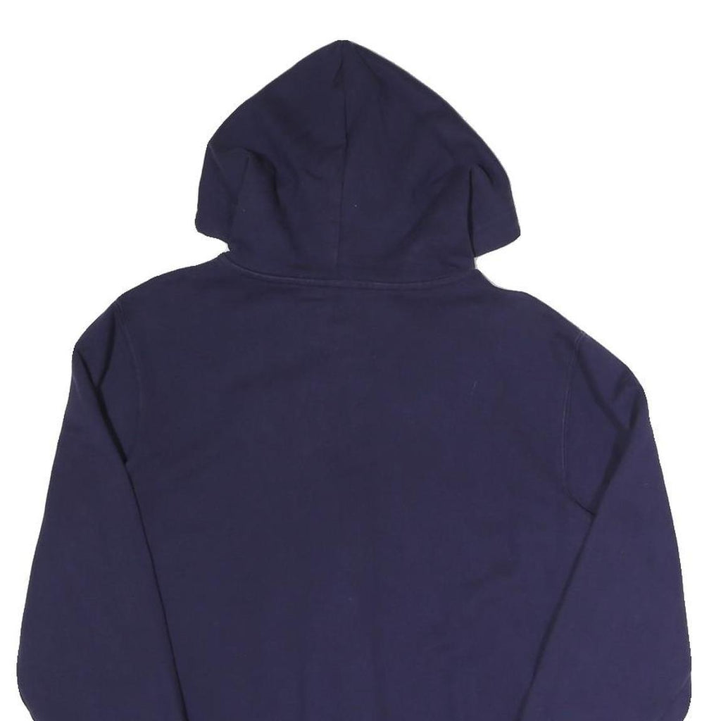 CHAMPION Womens Navy Full Zip Hoodie S Cotton Blend Drawstring Pocket