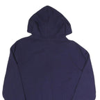 CHAMPION Womens Navy Full Zip Hoodie S Cotton Blend Drawstring Pocket