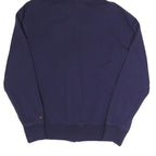 CHAMPION Womens Navy Full Zip Hoodie S Cotton Blend Drawstring Pocket