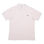 LACOSTE Mens White Short Sleeve Plain S Cotton Polo Shirt Classic Fit