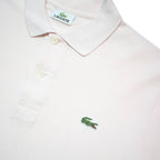 LACOSTE Mens White Short Sleeve Plain S Cotton Polo Shirt Classic Fit