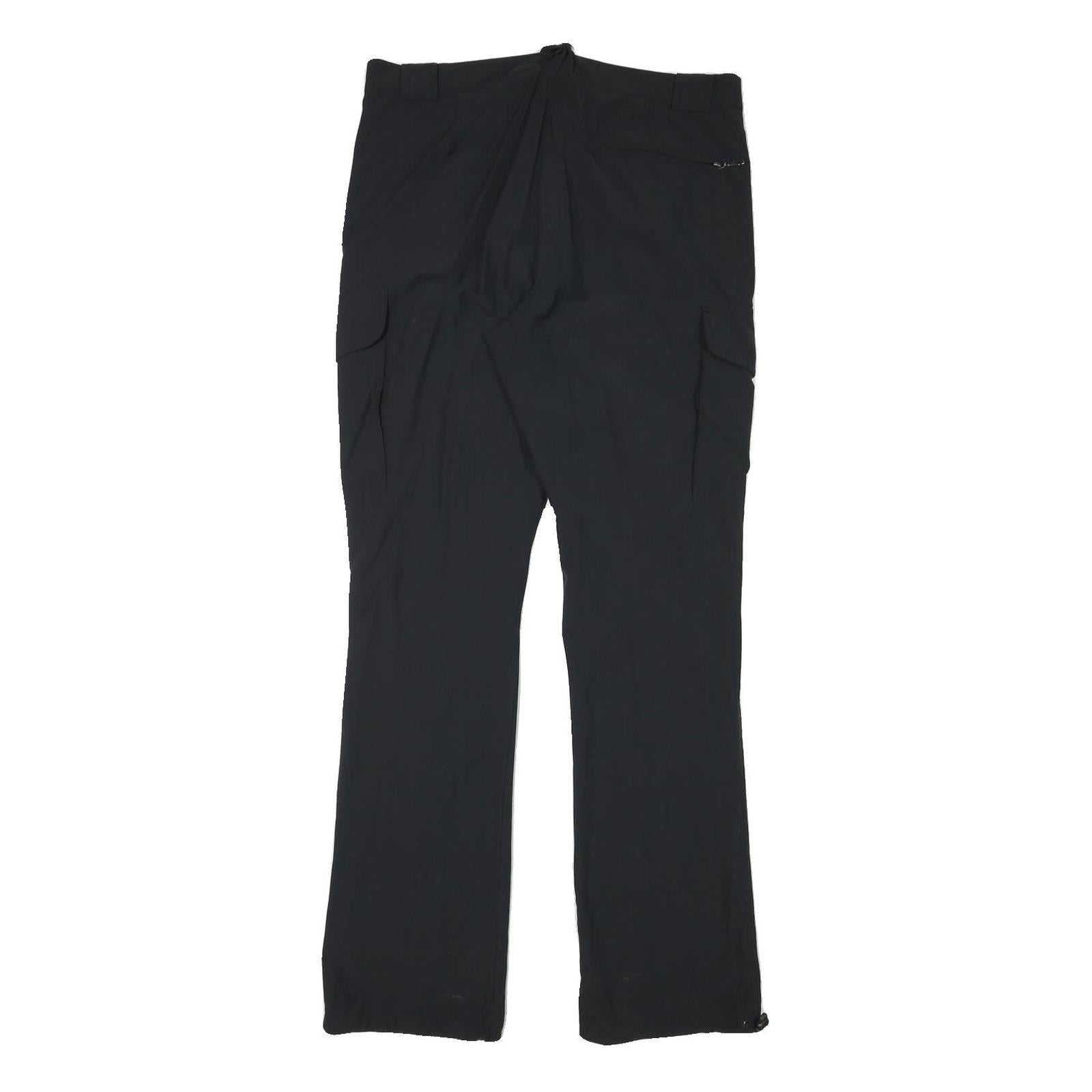 WINDY AND MAUD Mens Polyester Blend Black Slim Straight Trousers W32 L32