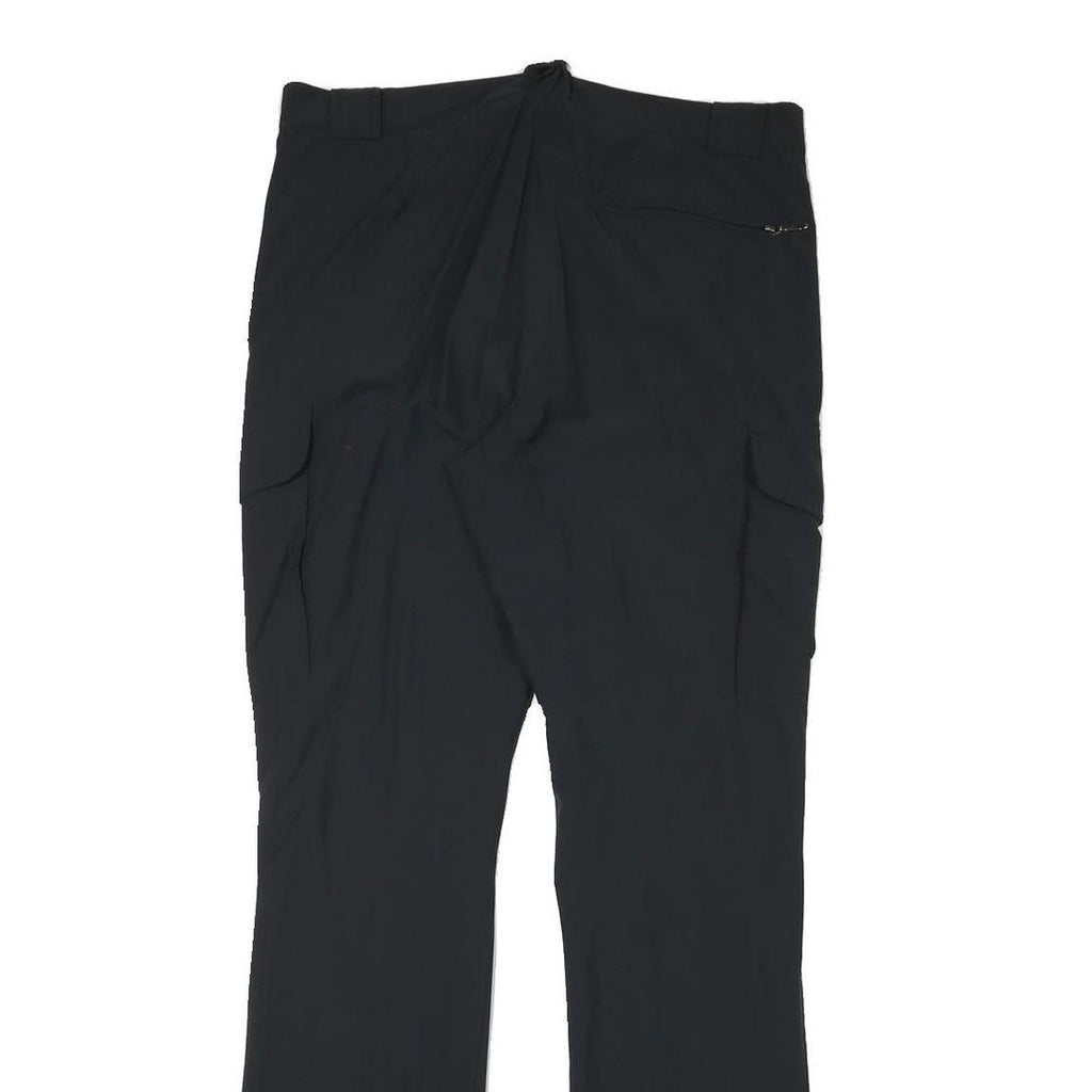 WINDY AND MAUD Mens Polyester Blend Black Slim Straight Trousers W32 L32