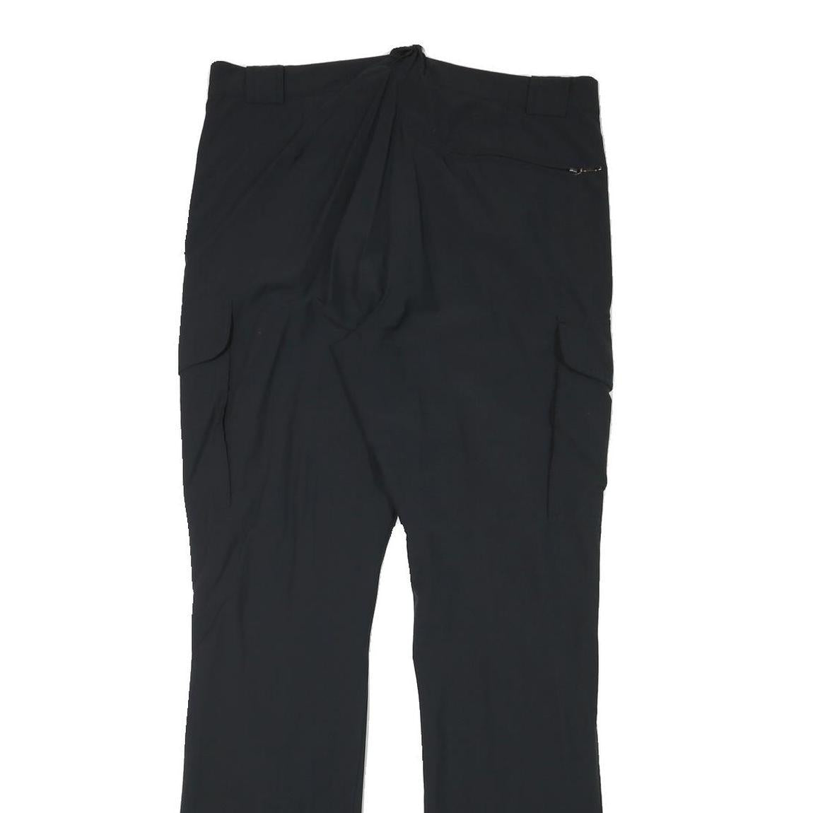 WINDY AND MAUD Mens Polyester Blend Black Slim Straight Trousers W32 L32