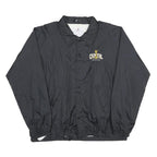 TRI-MARK Mens Black XL Nylon Coach Jacket Plain Button Closure Casual