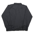TRI-MARK Mens Black XL Nylon Coach Jacket Plain Button Closure Casual