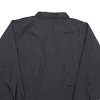 TRI-MARK Mens Black XL Nylon Coach Jacket Plain Button Closure Casual