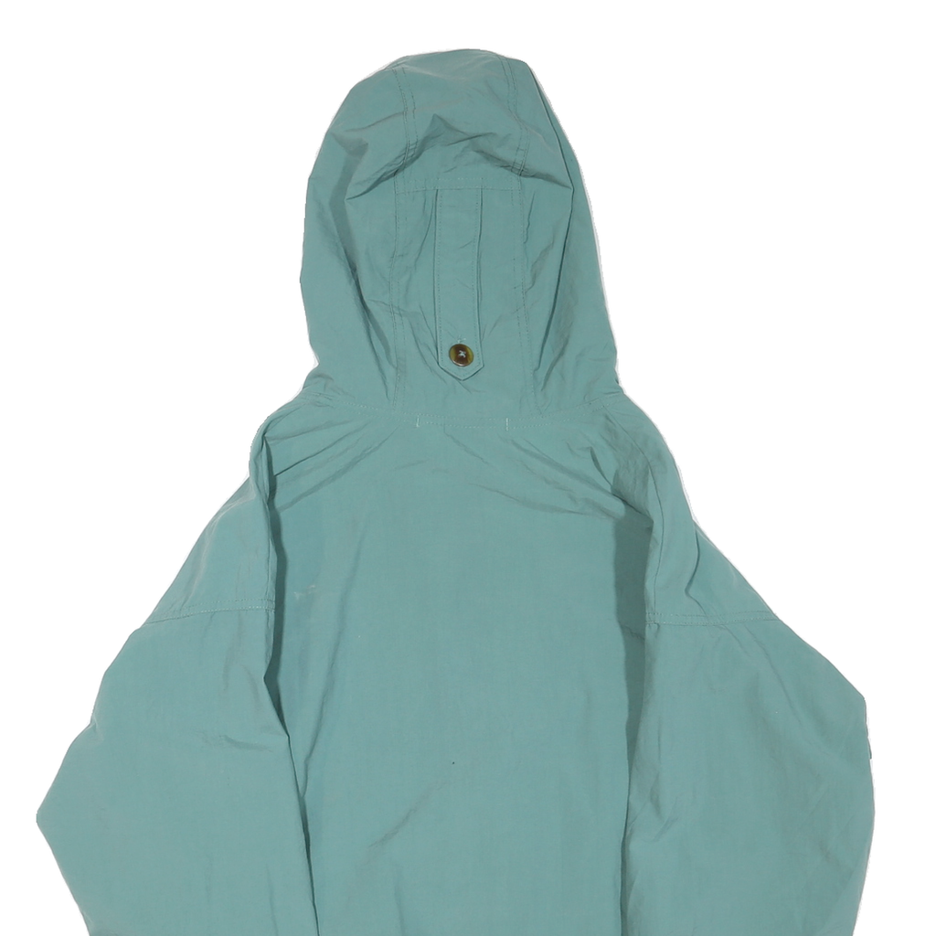 COLUMBIA Womens Blue Green Outdoor Jacket M Polyester Blend Hooded Zip Relaxed