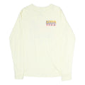 BILLABONG Mens Cream Graphic T-Shirt L Long Sleeve Crew Neck Cotton