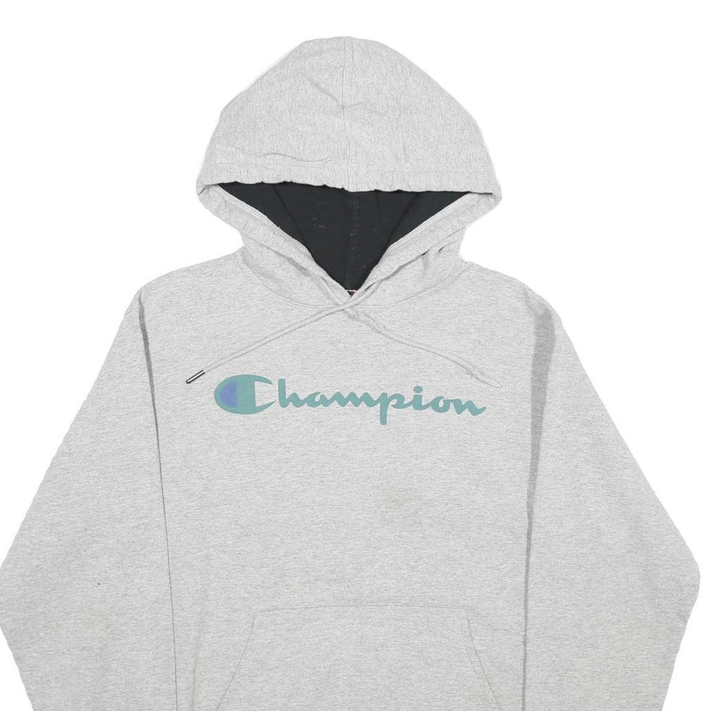 CHAMPION Mens Grey Pullover Hoodie S Cotton Blend Casual Sportswear