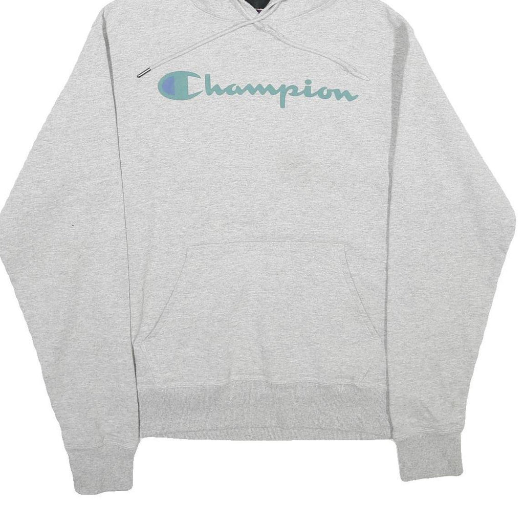 CHAMPION Mens Grey Pullover Hoodie S Cotton Blend Casual Sportswear