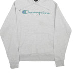 CHAMPION Mens Grey Pullover Hoodie S Cotton Blend Casual Sportswear