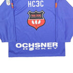 OCHSNER HOCKEY Mens Blue Troischene Hockey Club XS Long Sleeve V-Neck Graphic