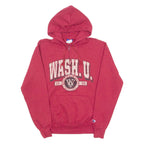 CHAMPION Washington University St. Louis 1/4 Zip Mens Red Hoodie USA S