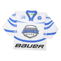 Mens White Blue Ochsner Hockey Academy Graphic T-Shirt XL Long Sleeve V-Neck