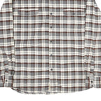 JACHS Mens Grey & Brown Check Shirt 2XL Long Sleeve Cotton Casual Relaxed Fit