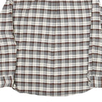 JACHS Mens Grey & Brown Check Shirt 2XL Long Sleeve Cotton Casual Relaxed Fit