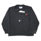 RUSSELL ATHLETIC Mens Black Classic Jacket XL Polyester Blend Zip Plain Sports
