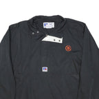 RUSSELL ATHLETIC Mens Black Classic Jacket XL Polyester Blend Zip Plain Sports