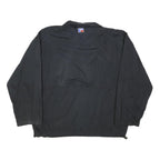 RUSSELL ATHLETIC Mens Black Classic Jacket XL Polyester Blend Zip Plain Sports