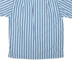NAUTICA Mens Blue & White Striped Shirt L Cotton Blend Casual Button Front