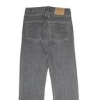 LEVI'S 501 Mens Jeans Black Classic Straight Denim Medium W30 L32 Button Closure