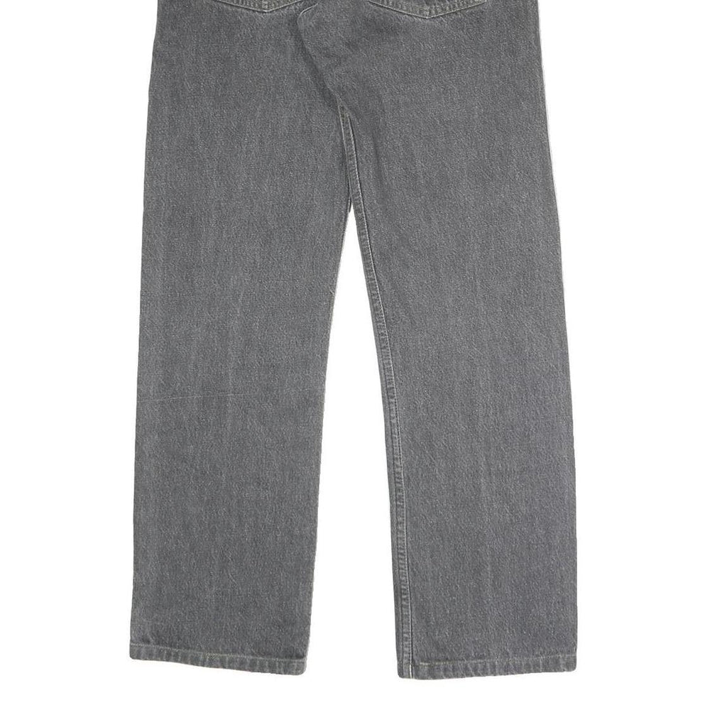 LEVI'S 501 Mens Jeans Black Classic Straight Denim Medium W30 L32 Button Closure