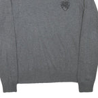 JACK AND JONES Mens Grey Cotton Blend Casual V-Neck Regular Fit Jumper S