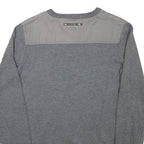 JACK AND JONES Mens Grey Cotton Blend Casual V-Neck Regular Fit Jumper S