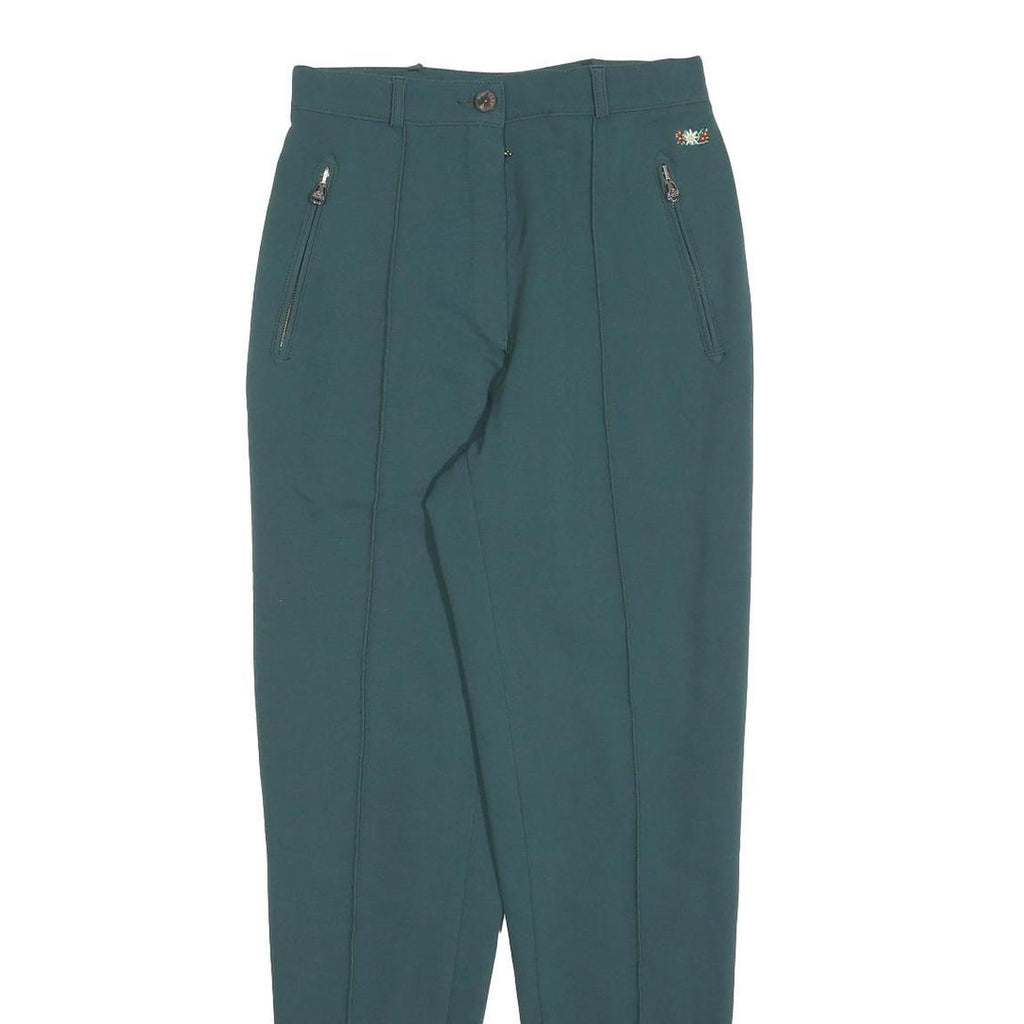 POST CARD Womens Wool Blend Blue Slim Stirrup Trousers W26 L28 Stylish Fit