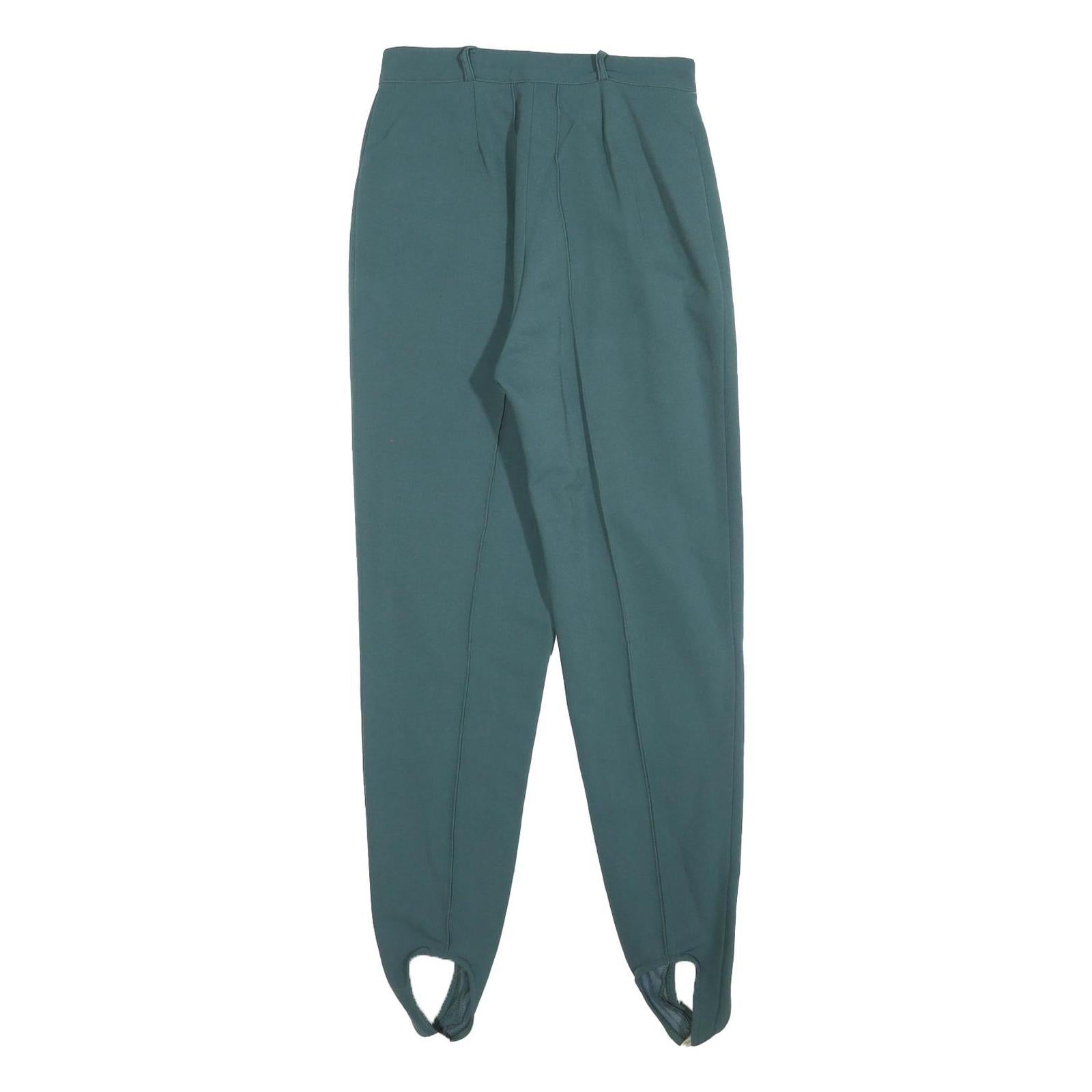 POST CARD Womens Wool Blend Blue Slim Stirrup Trousers W26 L28 Stylish Fit