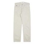 LEE COOPER Mens Cotton Blend White Regular Straight Trousers W33 L34 Classic Zip