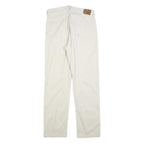 LEE COOPER Mens Cotton Blend White Regular Straight Trousers W33 L34 Classic Zip