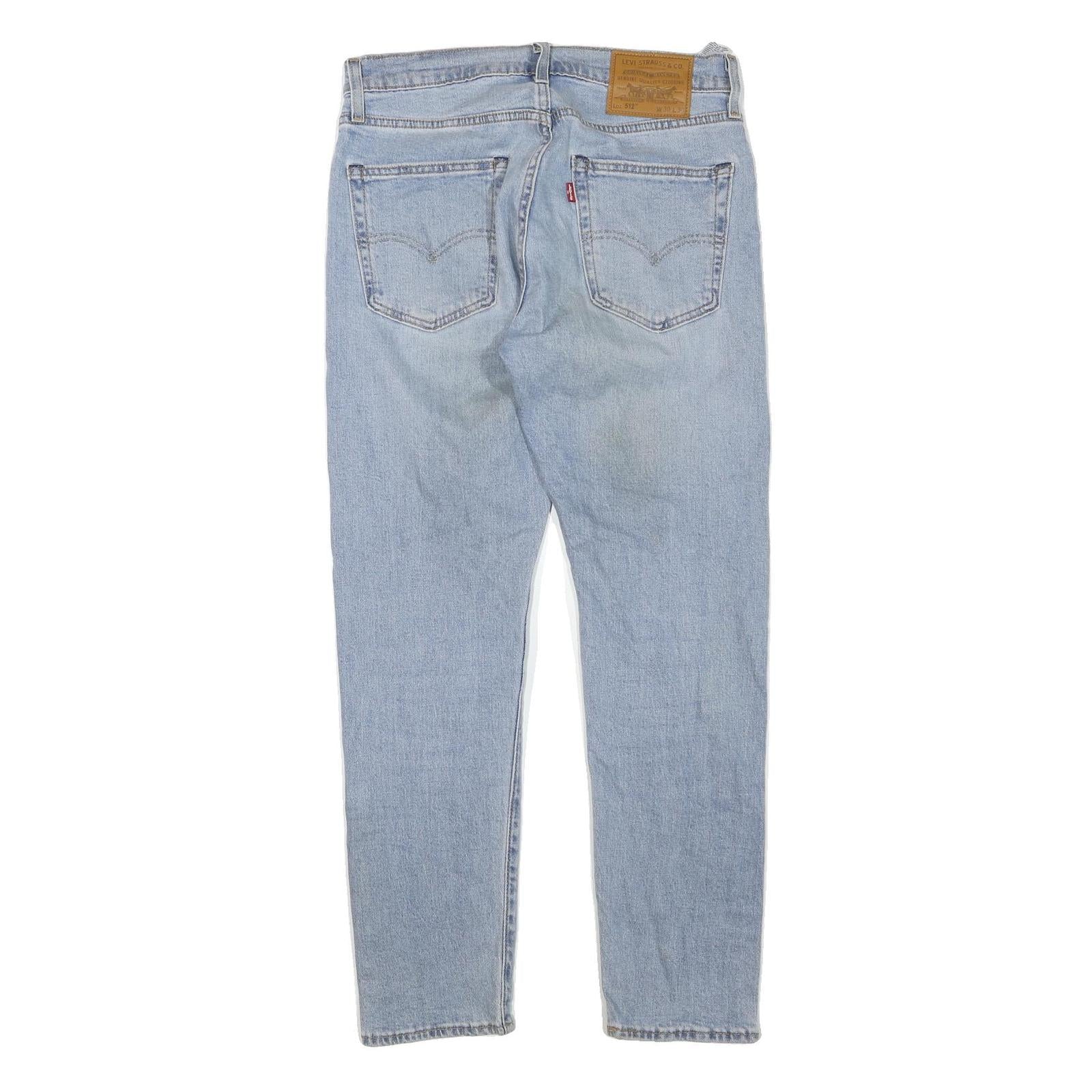 LEVI'S 512 Tapered Womens Jeans Blue Regular Tapered Denim Light W30 L30 Classic