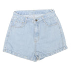 Womens Light Blue Denim Casual Shorts M W26 Cotton Blend Soft Comfort