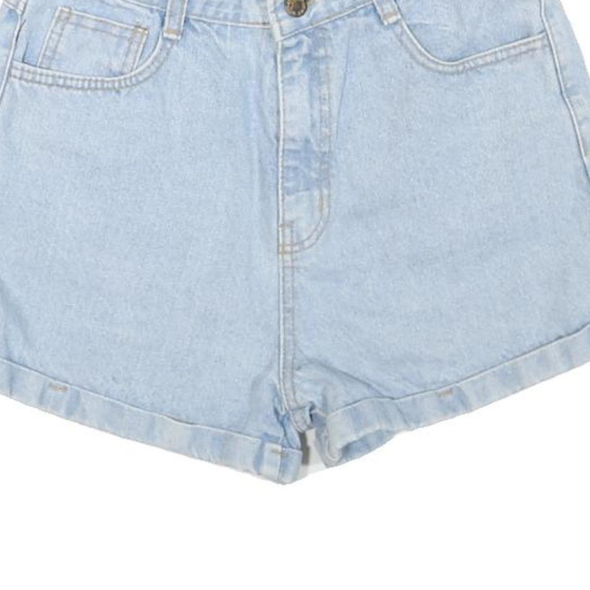 Womens Light Blue Denim Casual Shorts M W26 Cotton Blend Soft Comfort