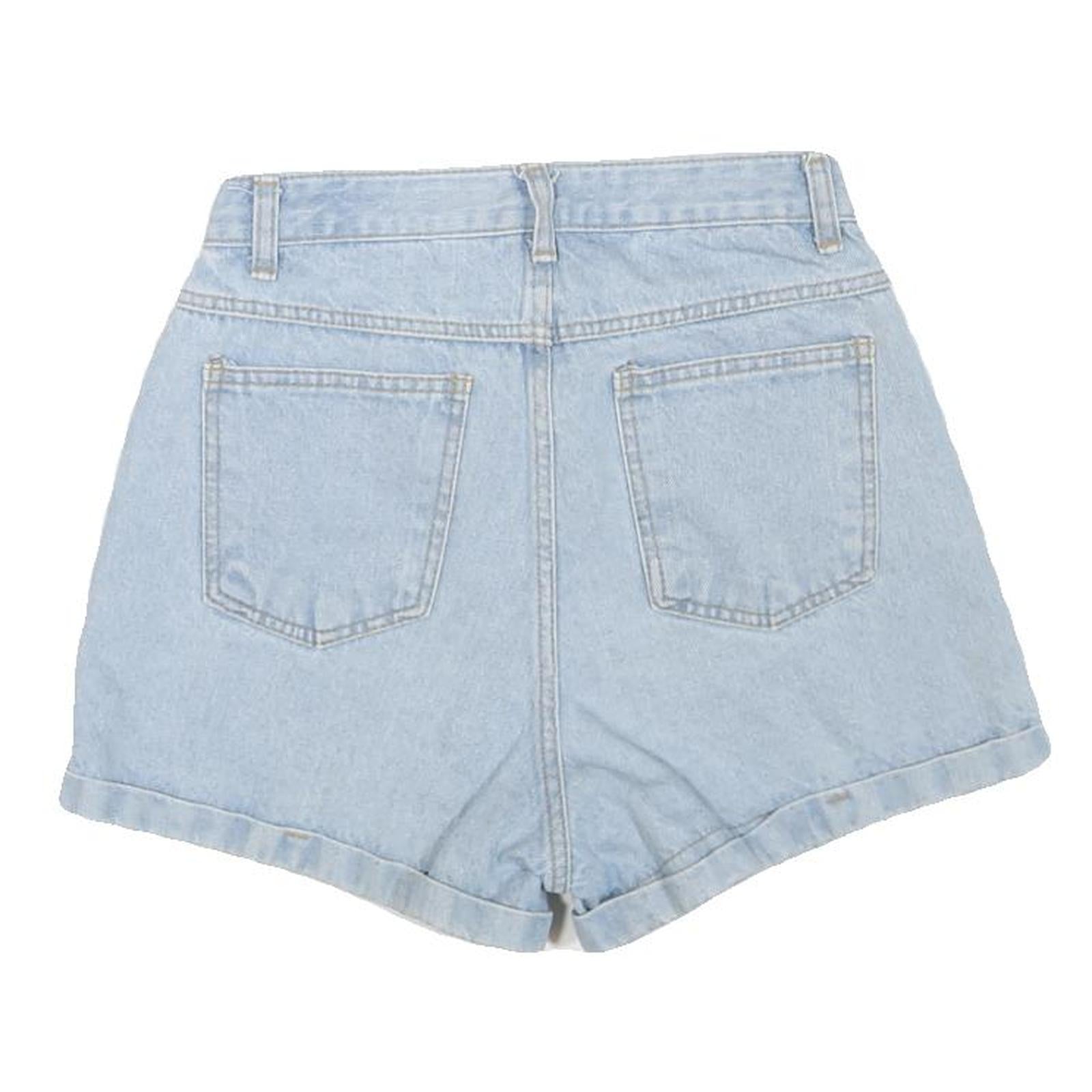 Womens Light Blue Denim Casual Shorts M W26 Cotton Blend Soft Comfort