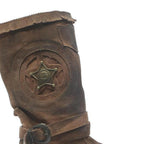 CHANEL Womens Brown Suede Biker Boots UK 5 Designer Fashion Statement
