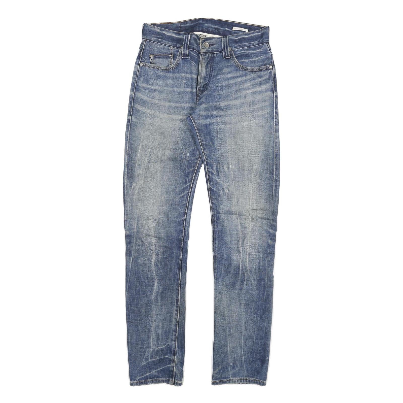 LEVI'S Mens Slim Blue Denim Stone Wash Jeans W28 L33 Stylish Casual