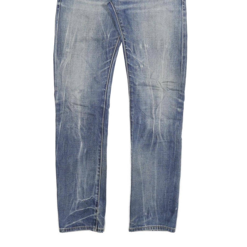 LEVI'S Mens Slim Blue Denim Stone Wash Jeans W28 L33 Stylish Casual