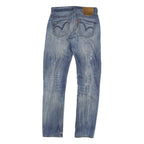LEVI'S Mens Slim Blue Denim Stone Wash Jeans W28 L33 Stylish Casual