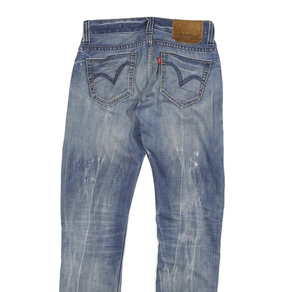 LEVI'S Mens Slim Blue Denim Stone Wash Jeans W28 L33 Stylish Casual