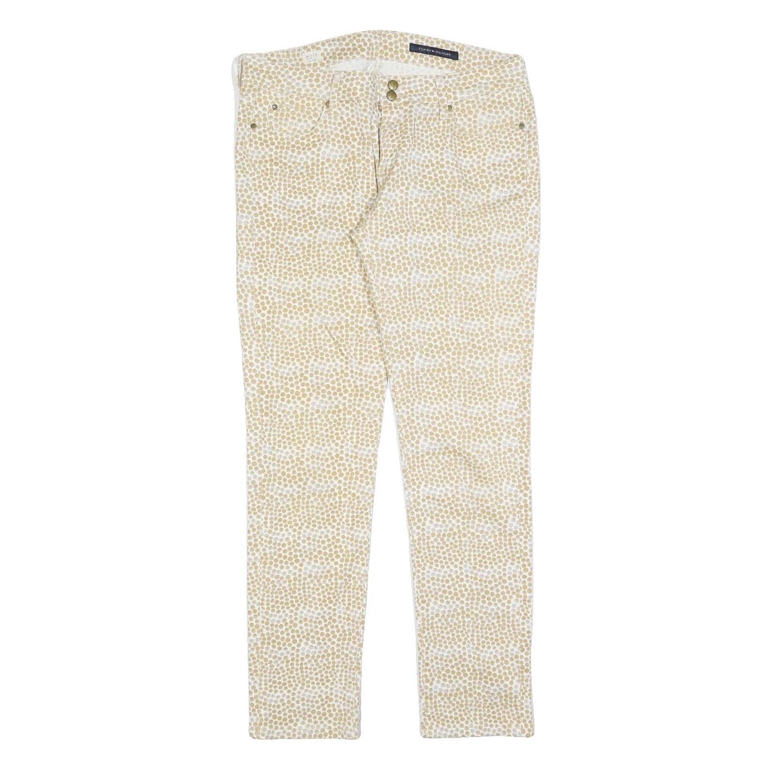 TOMMY HILFIGER Womens Jeans Beige Slim Skinny Cotton Blend W32 L30 Stylish