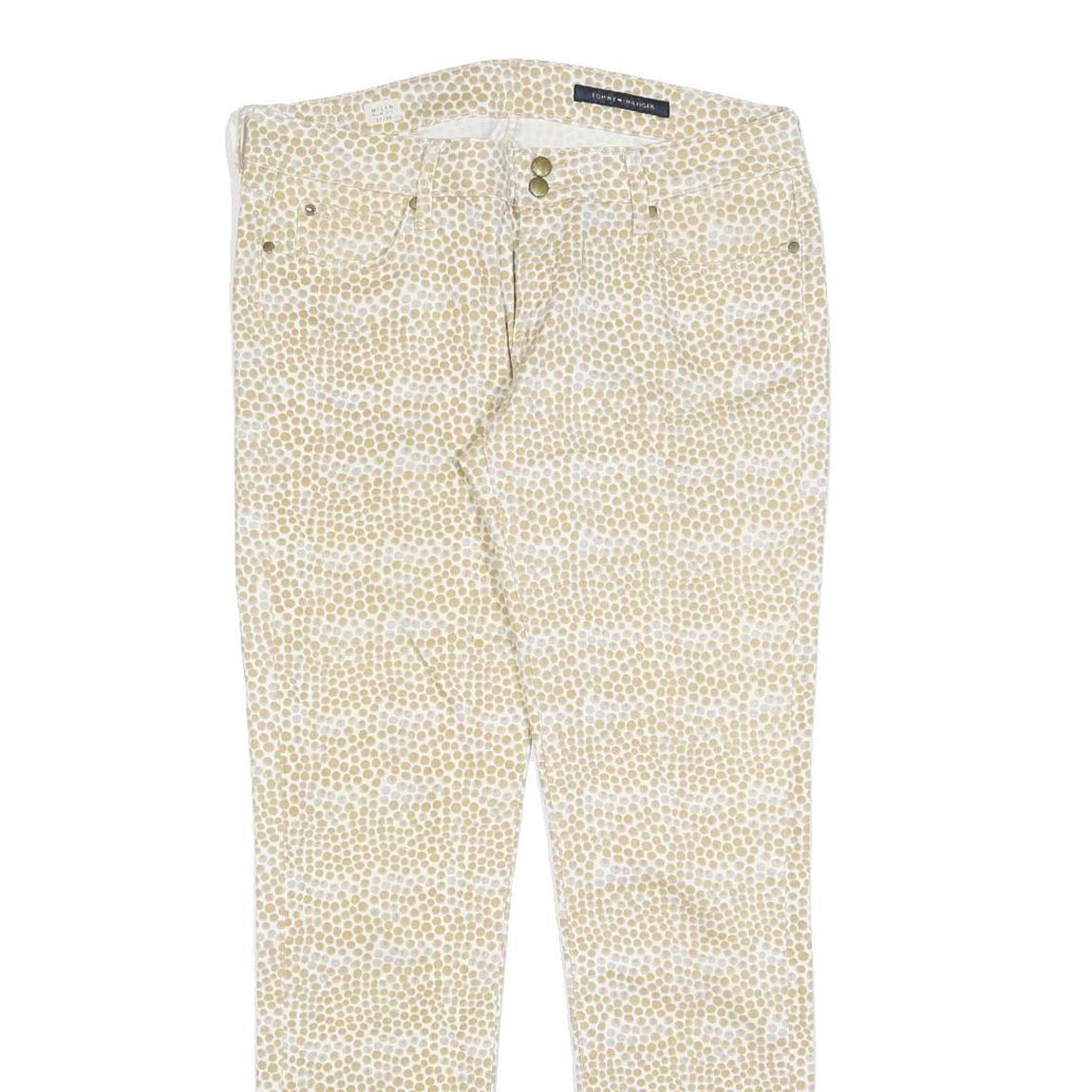 TOMMY HILFIGER Womens Jeans Beige Slim Skinny Cotton Blend W32 L30 Stylish