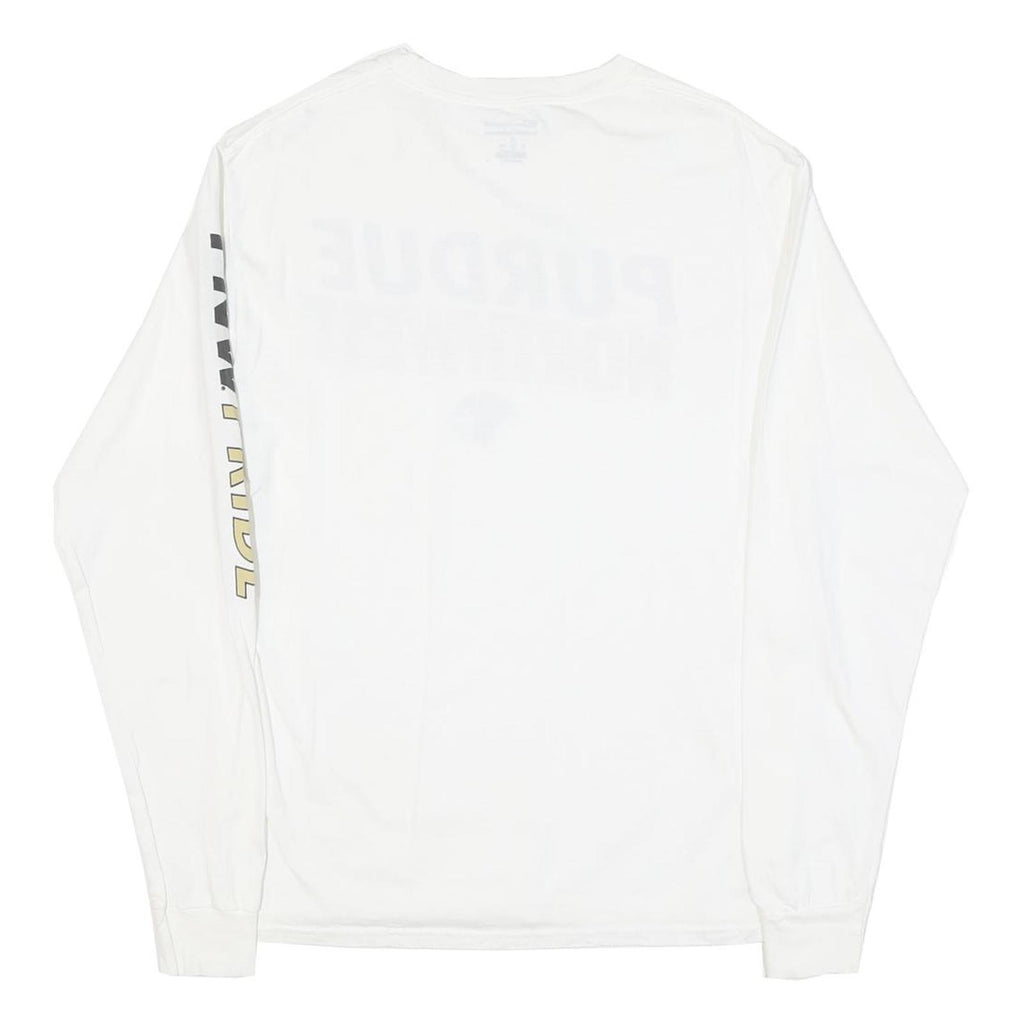 CHAMPION Mens White Purdue Northwest Long Sleeve Crew Neck T-Shirt M