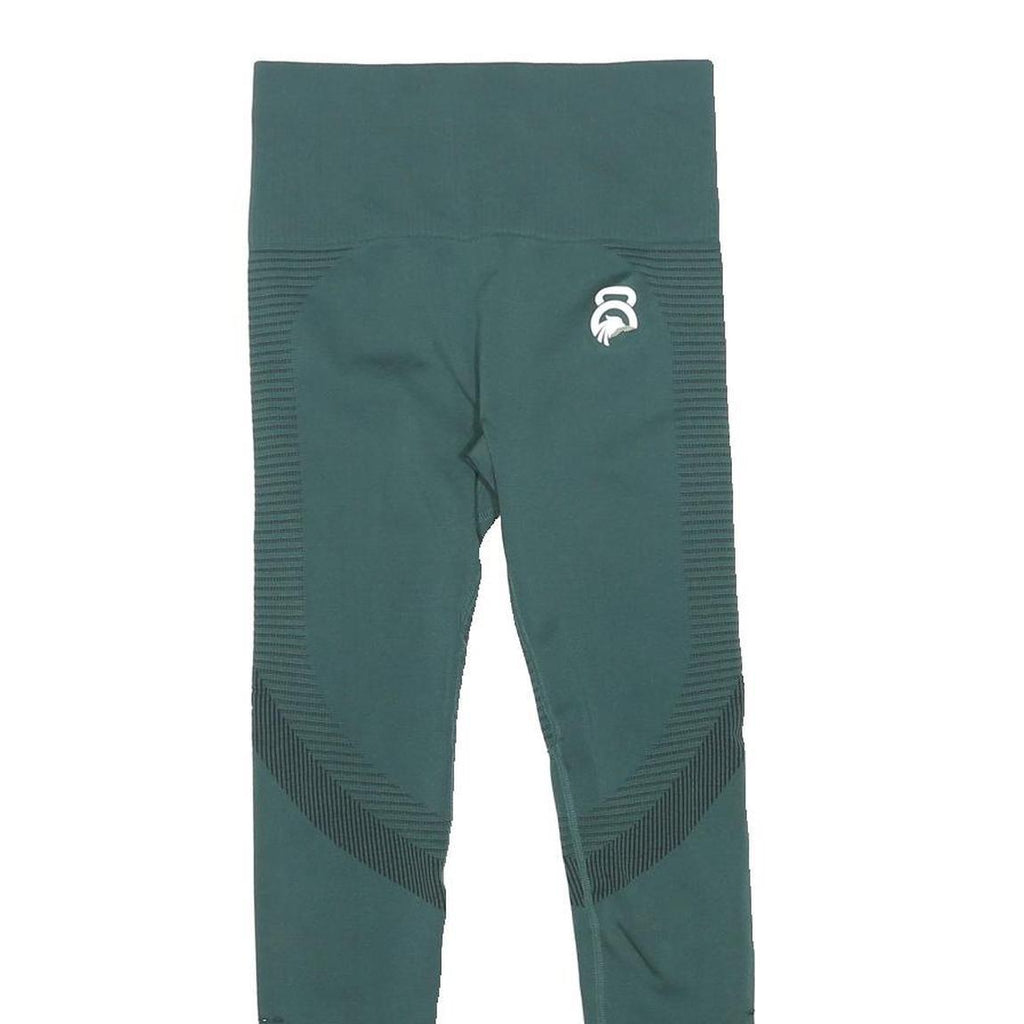 Womens Green & Dark Teal Leggings Slim Tapered S W24 L24 Polyester Blend